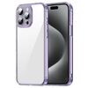 Custodia antiurto per iPhone 15 Pro in TPU ibrida per PC (viola trasparente)