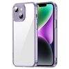 Custodia antiurto per iPhone 14 Plus in TPU ibrida per PC (viola trasparente)