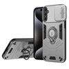 Custodia ad anello con supporto Camshield per Samsung Galaxy S25 5G (grigio)