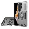 Custodia ad anello con supporto Camshield per Samsung Galaxy S25 Ultra 5G (grigio)