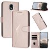 Custodia in pelle con fibbia a motivo triangolare per Kyocera DIGNO BX (oro rosa)