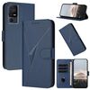 Custodia in pelle con fibbia a motivo triangolare per TCL 40 SE (blu reale)