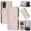 Custodia in pelle con fibbia a motivo triangolare per TCL 40 XL (oro rosa)