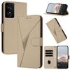 Custodia in pelle con fibbia a motivo triangolare per TCL 50 SE / 40 NxtPaper 4G (oro)
