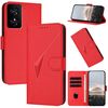 Custodia in pelle con fibbia a motivo triangolare per TCL 50 SE / 40 NxtPaper 4G (rosso)