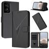 Custodia in pelle con fibbia a motivo triangolare per TCL 50 SE / 40 NxtPaper 4G (nera)