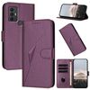 Custodia in pelle con fibbia a motivo triangolare per TCL 305/306/30E/30 SE (viola scuro)