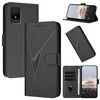 Custodia in pelle con fibbia a motivo triangolare per TCL 502 (nera)