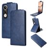 Custodia in pelle con chiusura magnetica verticale per vivo V50 Lite 5G con fibbia (blu)