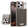 Custodia per telefono MagSafe in PC con supporto in fibra di carbonio senza cornice per iPhone 16 Pro Max (oro deserto)