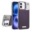 Custodia per telefono MagSafe in PC con supporto in fibra di carbonio senza cornice per iPhone 16 (viola)