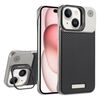 Custodia per telefono MagSafe in PC con supporto in fibra di carbonio senza cornice per iPhone 15 Plus / 14 Plus (nero)