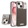 Custodia per telefono cellulare MagSafe in fibra di carbonio senza cornice per iPhone 15 Plus / 14 Plus (oro deserto)
