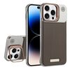 Custodia per telefono MagSafe in PC con supporto in fibra di carbonio senza cornice per iPhone 14 Pro (oro deserto)