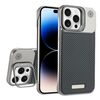 Custodia per telefono MagSafe in PC con supporto in fibra di carbonio senza cornice per iPhone 14 Pro (grigio titanio)