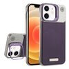 Custodia per telefono MagSafe in PC con supporto in fibra di carbonio senza cornice per iPhone 12/12 Pro (viola)