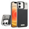 Custodia per telefono MagSafe in PC con supporto in fibra di carbonio senza cornice per iPhone 12/12 Pro (nero)