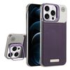 Custodia per telefono MagSafe in PC con supporto in fibra di carbonio senza cornice per iPhone 12 Pro Max (viola)