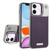 Custodia per telefono MagSafe in PC con supporto in fibra di carbonio senza cornice per iPhone 11 (viola)