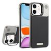 Custodia per telefono MagSafe in PC con supporto in fibra di carbonio senza cornice per iPhone 11 (nero)