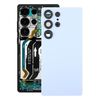 Cover posteriore per batteria OEM con copriobiettivo per fotocamera per Samsung Galaxy S25 Ultra SM-S938 (blu ghiacciaio)