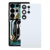 Cover posteriore per batteria OEM con copriobiettivo per fotocamera per Samsung Galaxy S25 Ultra SM-S938 (bianco)