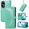 Custodia in pelle goffrata con motivo mandala floreale per Huawei Nova 13 (verde)
