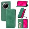 Custodia a libro magnetica in pelle con effetto retrò per Huawei Mate 70 (verde)