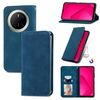 Custodia in pelle con chiusura magnetica e effetto pelle retrò per Huawei Mate 70 (blu)