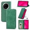 Custodia in pelle con chiusura magnetica e effetto pelle retrò per Huawei Mate 70 Pro+ (verde)