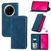 Custodia a libro magnetica in pelle con effetto pelle retrò per Huawei Mate 70 Pro+ (blu)