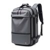 Borsa a tracolla doppia espandibile per uomo, con compressione sottovuoto, per computer da viaggio breve, grande capacità, 19 pollici (grigio)