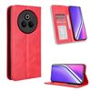 Custodia in pelle con texture retrò e fibbia magnetica per Realme P3 Pro 5G (rossa)