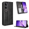 Custodia in pelle con texture retrò e fibbia magnetica per vivo V50 Lite 5G / 4G (nera)