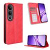Custodia in pelle con texture retrò e fibbia magnetica per vivo V50 Lite 5G / 4G (rossa)