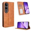 Custodia in pelle con fibbia magnetica e texture retrò per vivo V50 Lite 5G / 4G (marrone)