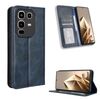 Custodia in pelle con texture retrò e fibbia magnetica per Infinix Note 50 4G / Note 50 Pro 4G (blu)