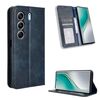 Custodia in pelle con texture retrò e fibbia magnetica per Tecno Camon 40 Pro 4G / 5G (blu)