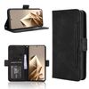 Custodia in pelle con texture in vitello effetto pelle di vitello per Infinix Note 50 4G / Note 50 Pro 4G (nera)