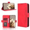 Custodia in pelle con texture in vitello effetto pelle di vitello per Infinix Note 50 4G / Note 50 Pro 4G (rossa)