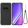 Custodia antiurto in silicone liquido Pure Color per Realme P3 Pro (nero)