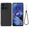Custodia antiurto in silicone liquido color puro per Motorola Moto G Stylus 5G 2025 (nero)