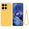 Custodia antiurto in silicone liquido color puro per Motorola Moto G Stylus 5G 2025 (giallo)