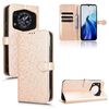 Custodia in pelle con trama a nido d'ape per Cubot A30 (oro)