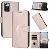 Custodia in pelle con fibbia a forma di triangolo per ZTE Blade A72 5G (oro rosa)