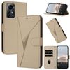 Custodia in pelle con fibbia a triangolo per ZTE Blade A72s (oro)