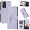 Custodia in pelle con fibbia a triangolo per ZTE Blade A72s (viola chiaro)