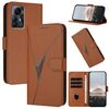 Custodia in pelle con fibbia a triangolo per ZTE Blade A72s (marrone)