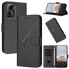 Custodia in pelle con fibbia a triangolo per ZTE Blade A72s (nera)