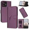 Custodia in pelle con fibbia a forma di triangolo per ZTE Blade A73 4G / Blade V50 4G (viola scuro)